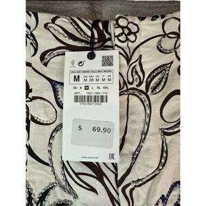 Zara Floral Embroidered Women's Shorts - Black and White